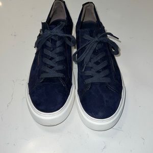 PAUL GREEN Navy Suede Tennis Shoes